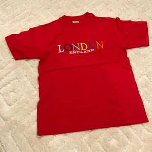 Never Worn, LONDON England Red T-Shirt